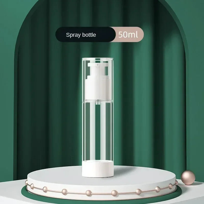 Clear Airless Cosmetic Cream Pump Bottle Travel Size Dispenser Makeup Container for Cream Gel Lotion