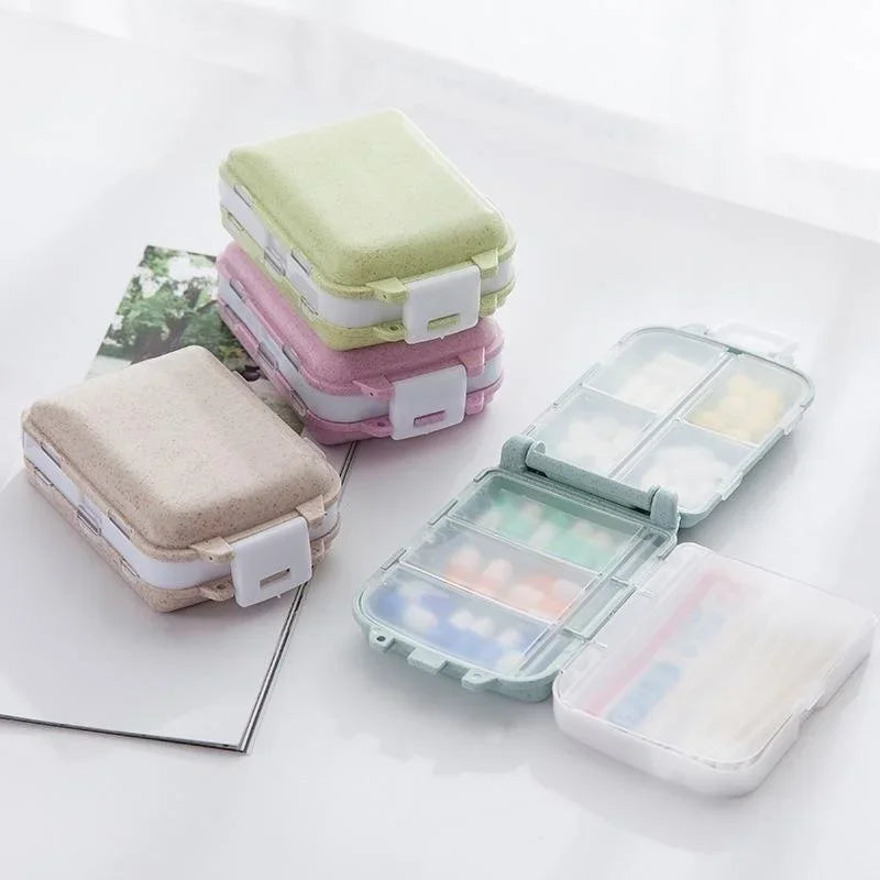 Portable 3-Layer Folding Pill Organizer – Compact, Eco-Friendly & Travel-Ready