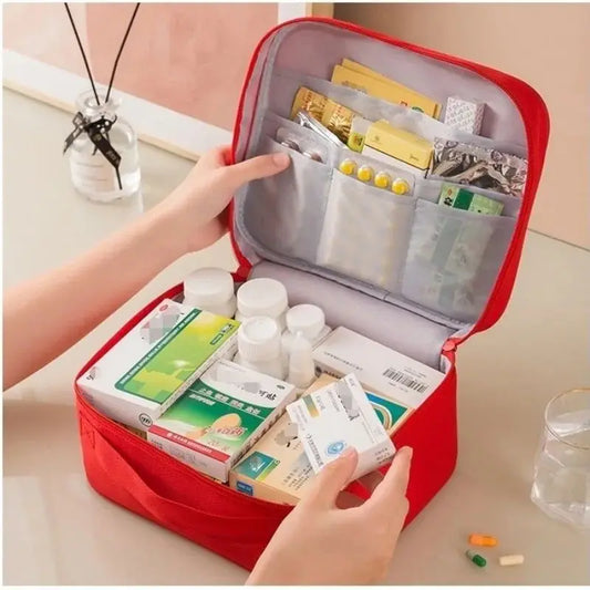 Large Capacity Medicine Bag Travel Portable Medical Bag Home Medicine Storage Bag Set Portable Outdoor First Aid Kit 1pc